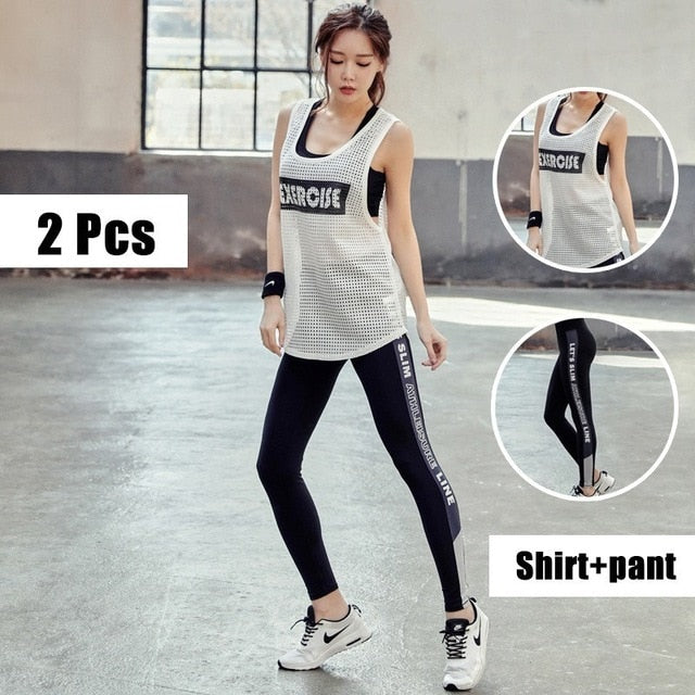 3 Pcs Workout Clothes For Women Yoga Set top bra Leggings Women Tracksuit Gym Clothing Fitness Sport Suit Running Sportswear