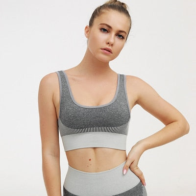 Women Yoga Set Seamless Fitness Clothing 2 Piece Gym Set Women Sport Set Workout Clothes For Women Sports Bra And Leggings Women