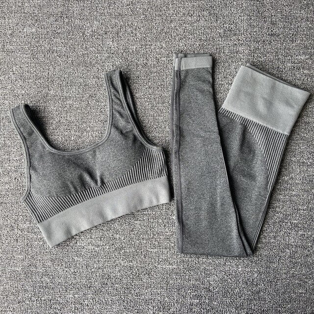 Bra and Leggings Suit Women yoga top Gym Set yoga Clothes Seamless Workout Fitness Sportswear Fitness Suit