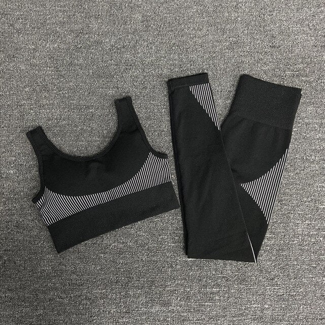Bra and Leggings Suit Women yoga top Gym Set yoga Clothes Seamless Workout Fitness Sportswear Fitness Suit