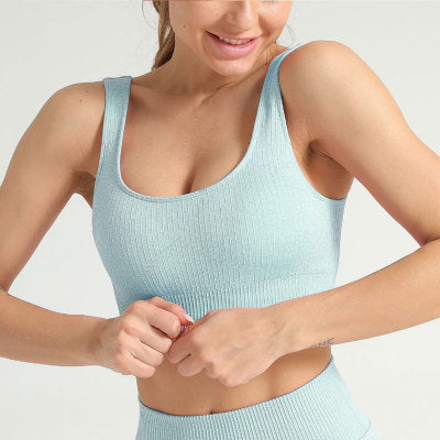 Women Fitness Sport Suit Yoga Set Workout Clothes Female Seamless Sportswear Woman Sports Bras Running Legging Gym Suits