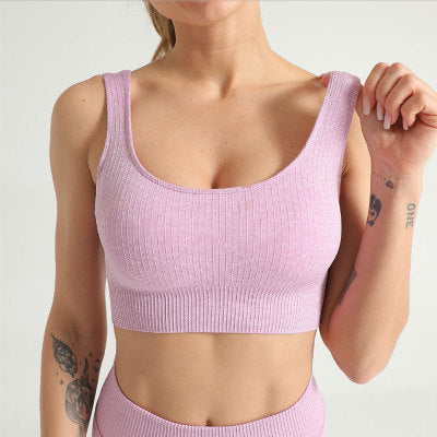 Women Fitness Sport Suit Yoga Set Workout Clothes Female Seamless Sportswear Woman Sports Bras Running Legging Gym Suits